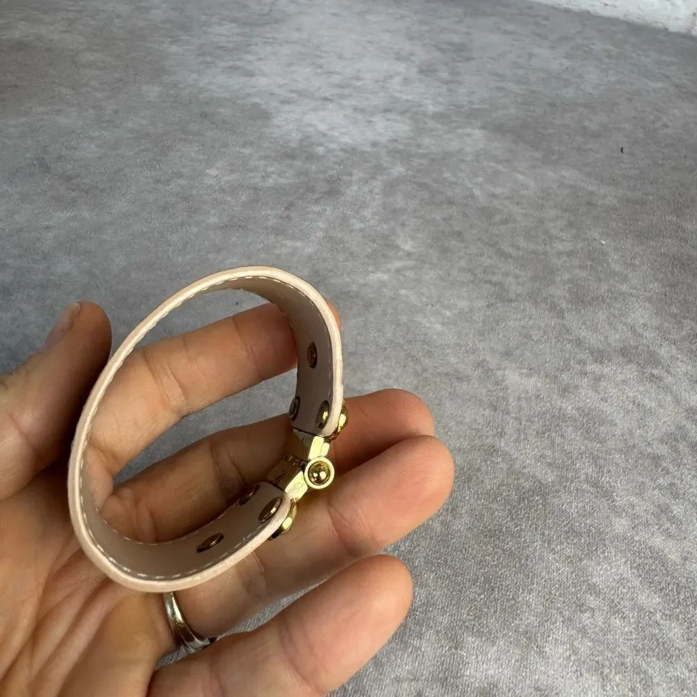Louis Vuitton Save it Patent Leather Tan Bracelet